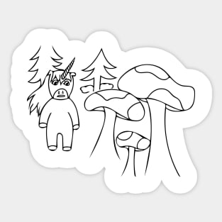 Unicorn in the Magical Forest Sticker